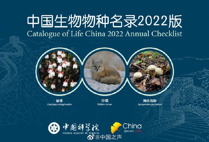 新增10343个！《中国生物物种名录》2022版在线发布